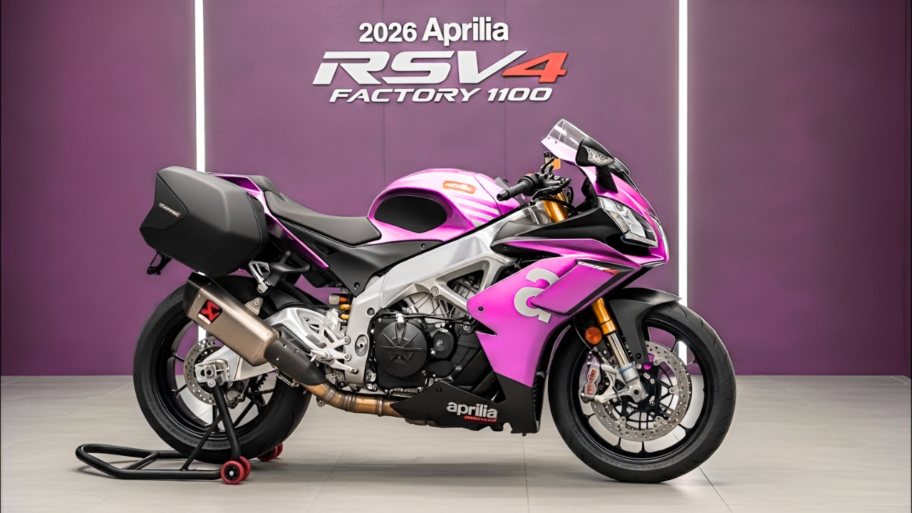 Aprilia RSV4 Factory 1100 2026: Superbike Rosa con Estilo Único y Alto Rendimiento