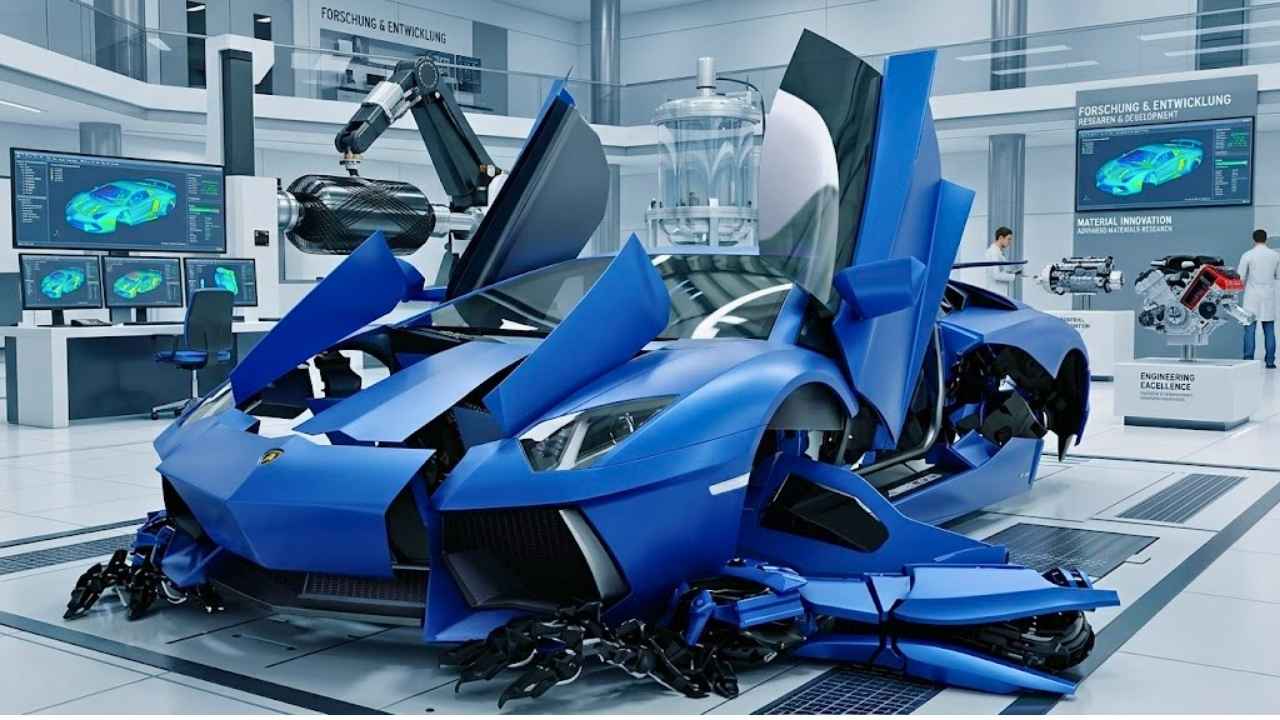 Robot Transformer Funcional basado en Lamborghini Aventador: Innovación Real que Sorprende al Mundo