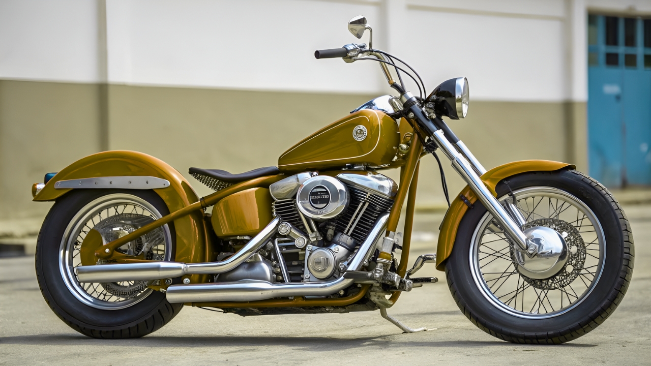 Moto Harley-Davidson Vintage Personalizada: Estilo Clásico, Detalles Únicos y Diseño Exclusivo